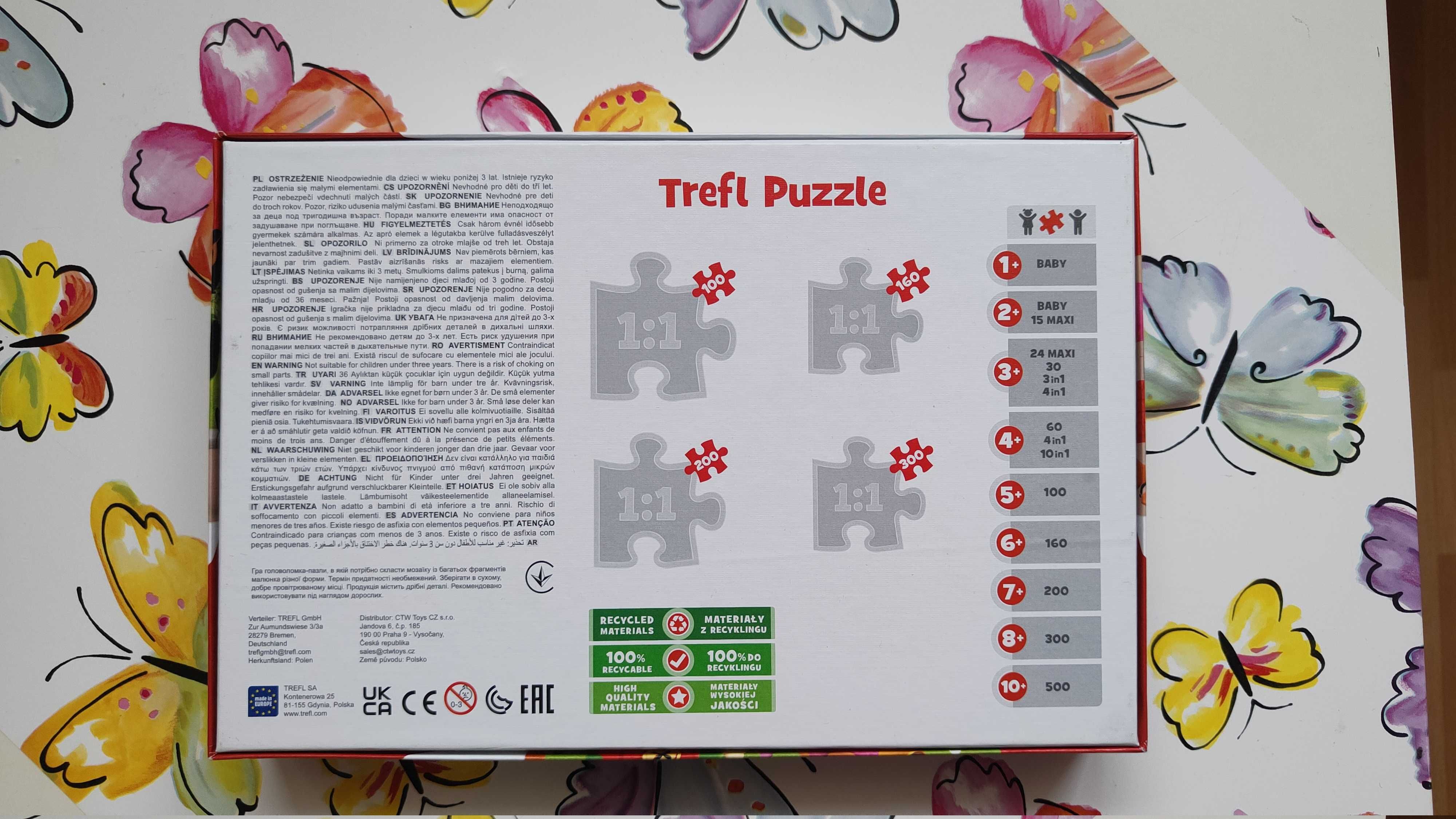 2x Puzzle Trefl na licencji 100 el. (5+) Disney Frozen, Bing