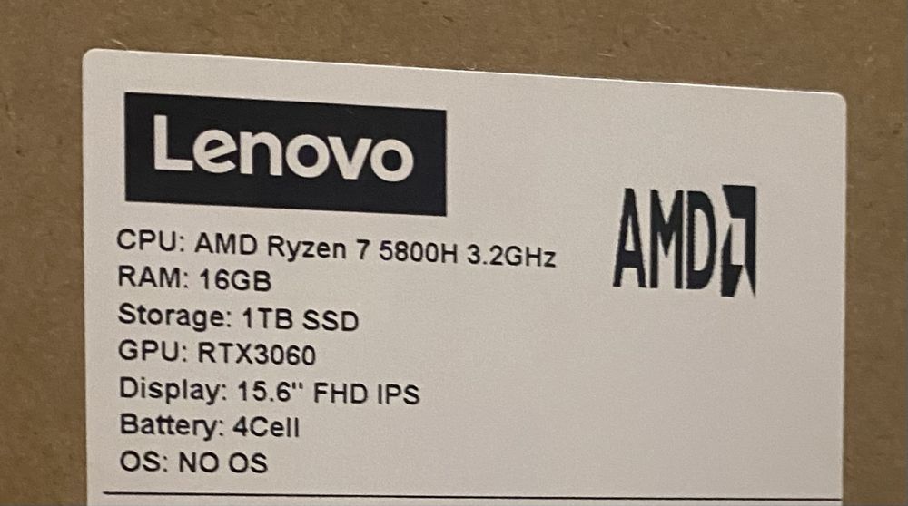 Lenovo Legion 5 – Ryzen 7 / RTX 3060 / 1TB SSD