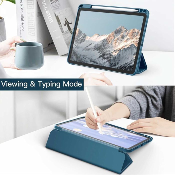 JETech etui do iPad 10,9" Air 4 Air 5 Air 11 Pencil niebieskie stojak