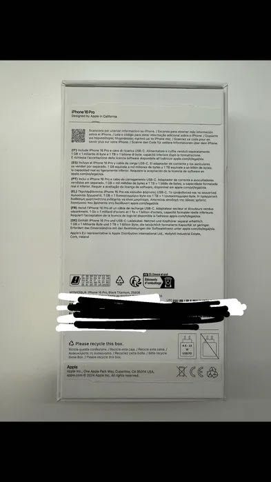 iPhone 16 pro 256 GB fevereiro 25 graphite com box recibo invoice