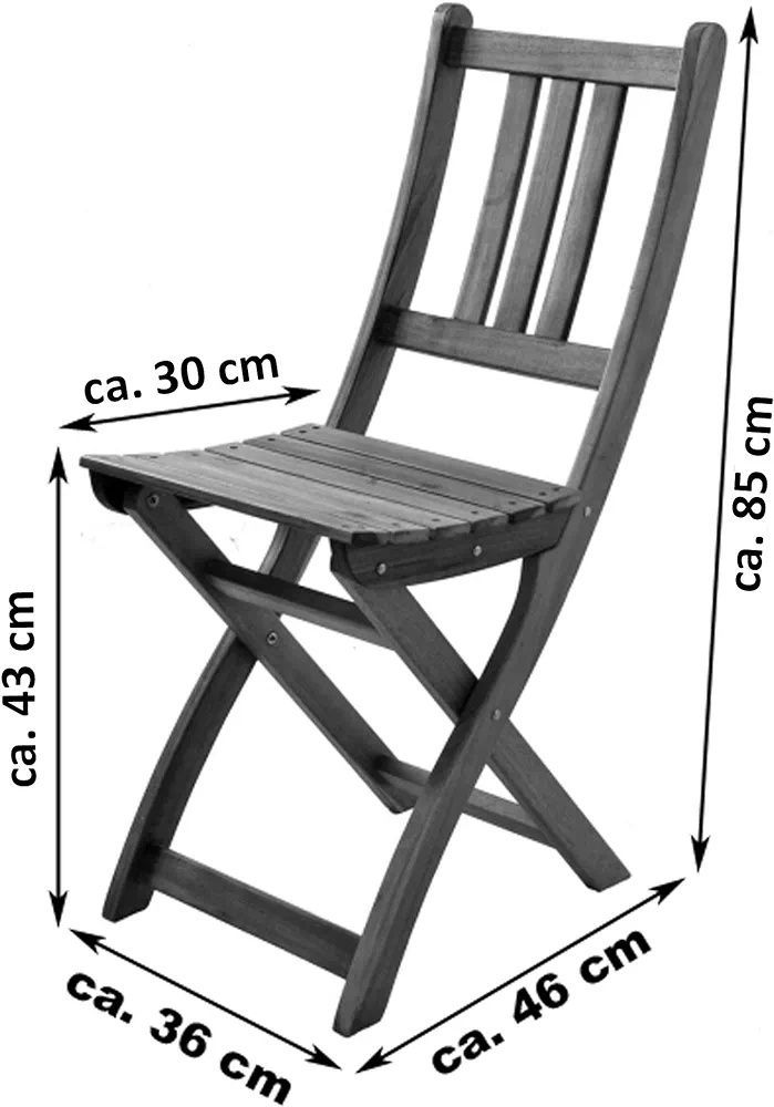 Krzesło ogrodowe 2szt lite drewno akacjowe