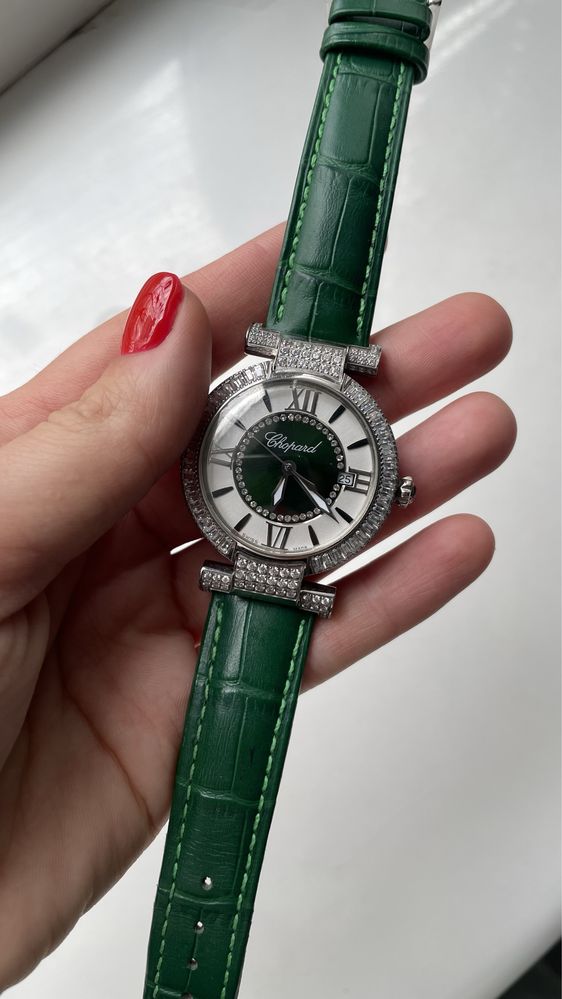 Годинник часы Chopard Imperiale Green