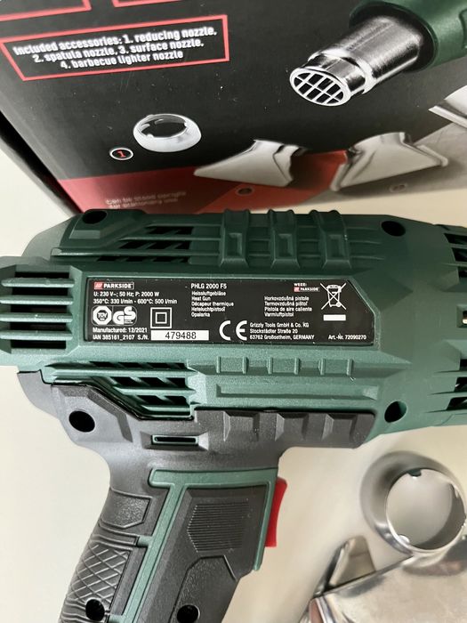 Будівельний, промисловий фен PARKSIDE PHLG 2000 F5, 2000 W