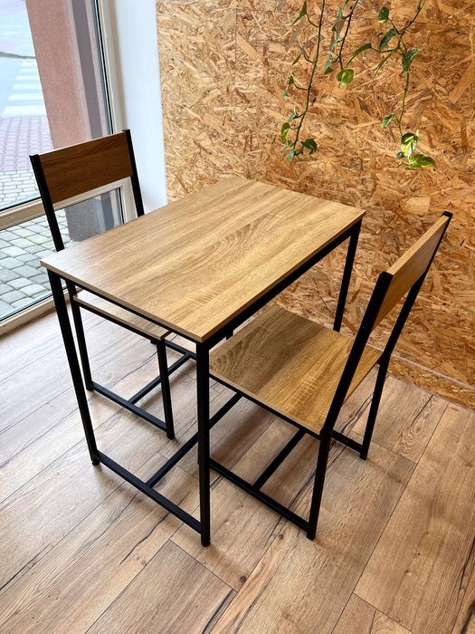 Stolik i 2 krzesła 5 kompletów do kawiarni, gastronomii loft