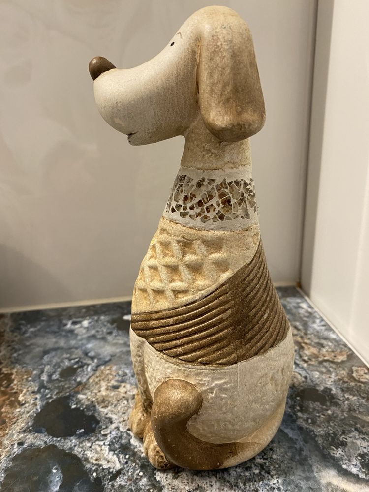 Figurka ceramiczna  psa PRL