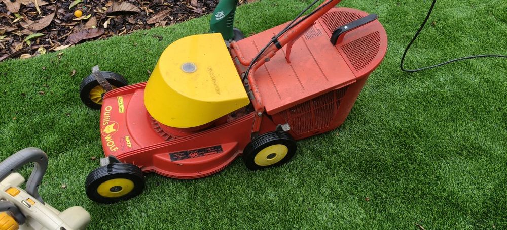 Conjunto de máquinas para jardim