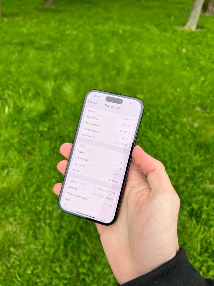 Айфон 15 на 128 гб чорний Iphone 15 black 128gb neverlock