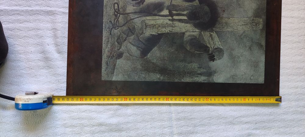 Bartolozzi ou aprendiz enorme Matriz gravura em cobre séc XIX