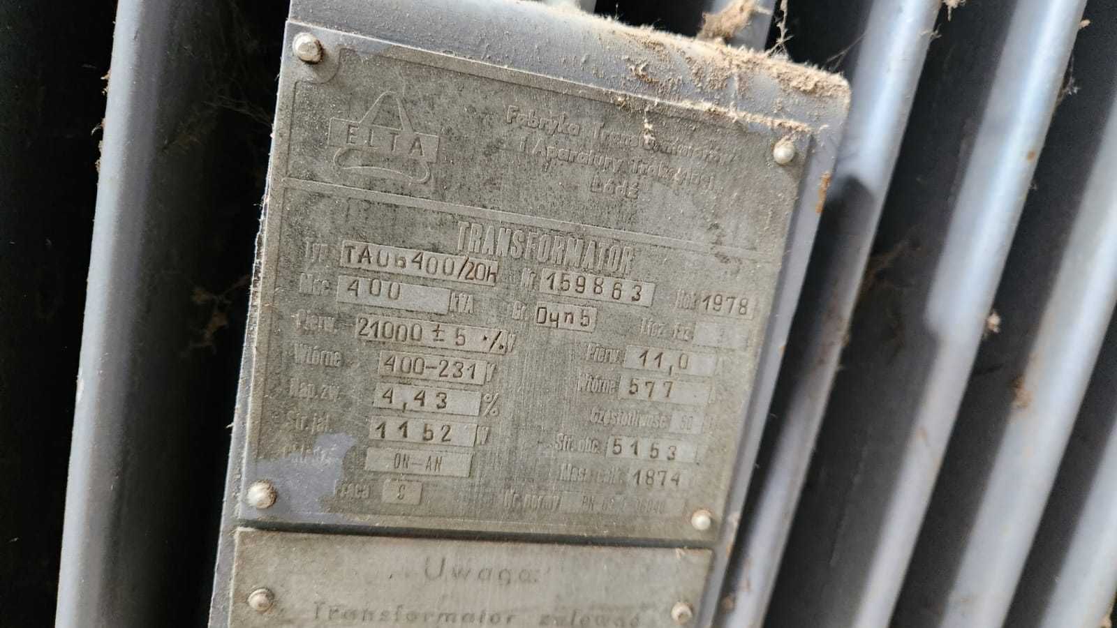 Stacja transformatorowa kontenerowa z rozdzielnią tranformator 400kvA