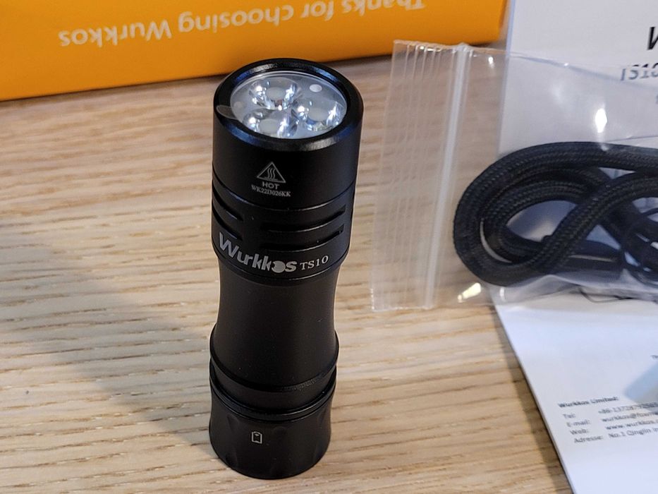 Nowa latarka Wurkkos TS10 Black + AUX IceBlue +ogniwo