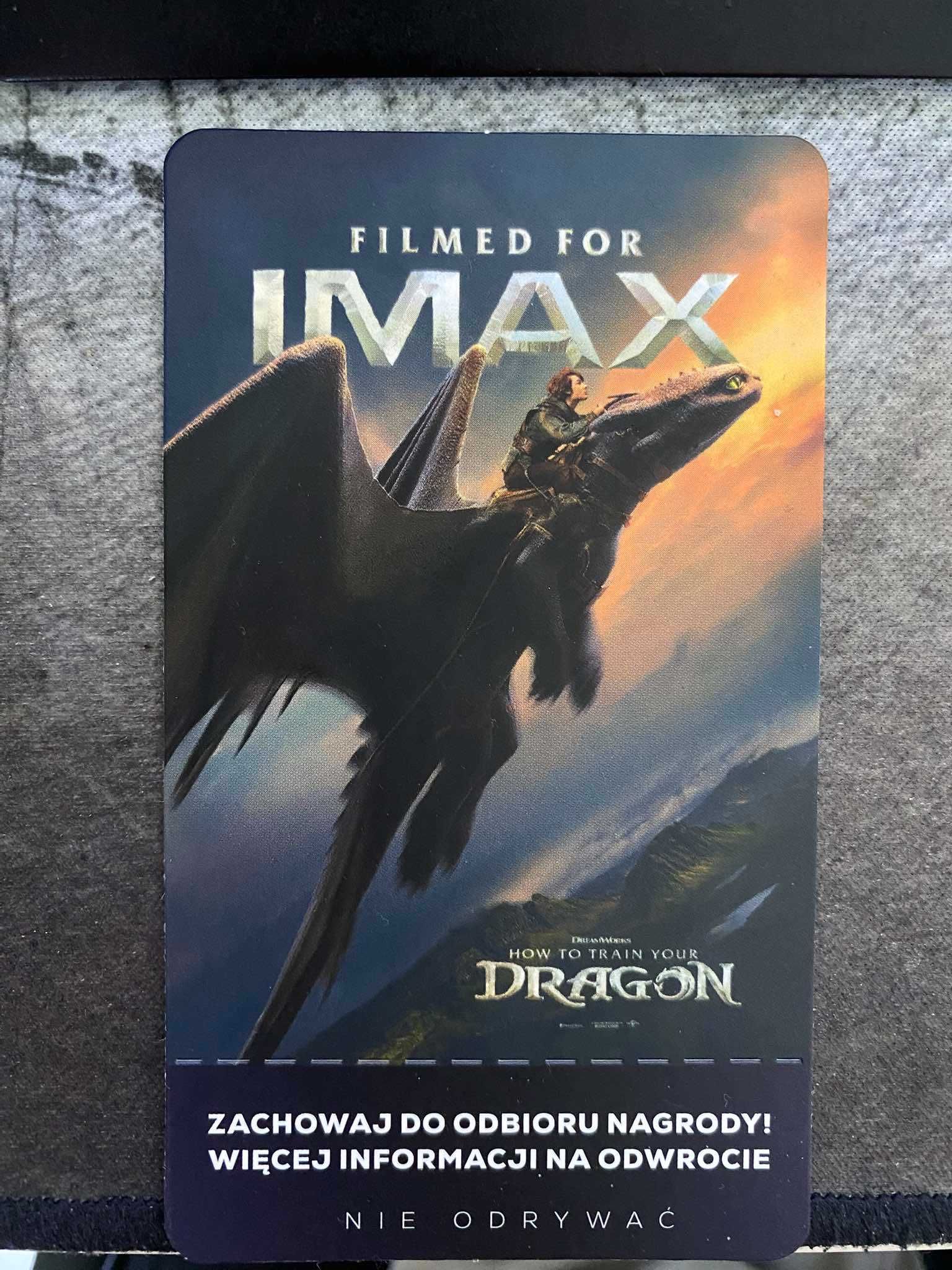 karta kolekcjonerska IMAX Jak Wytresować Smoka wymiana na F1