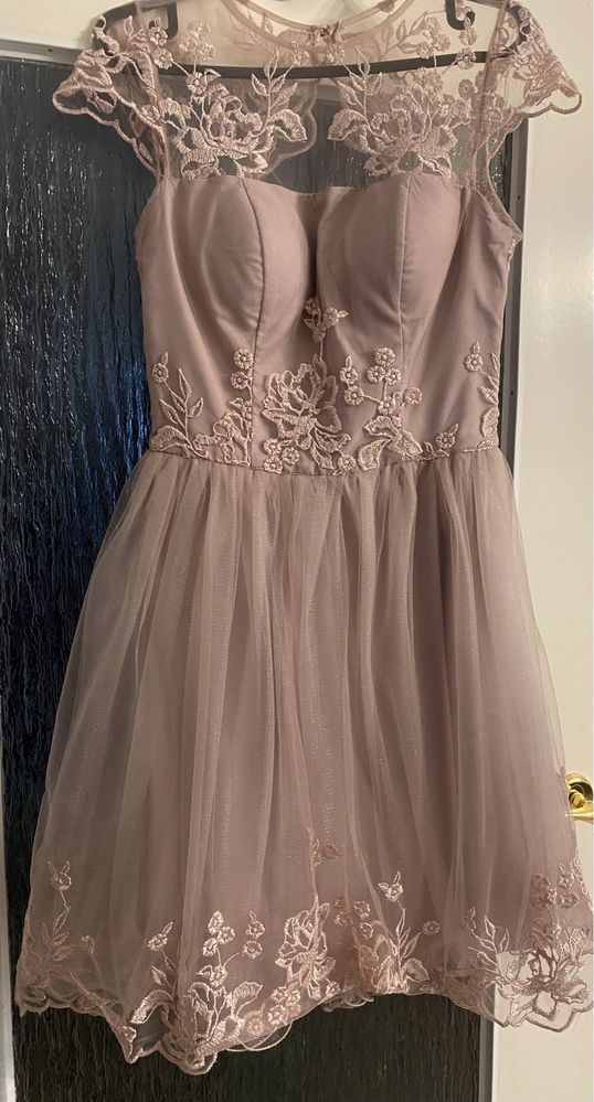 Nowa Chi chi london sukienka wesele tiulowa koronkowa odkryte plecy 36