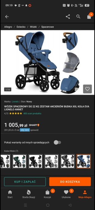 Wózek spacerowy Lionelo Annet