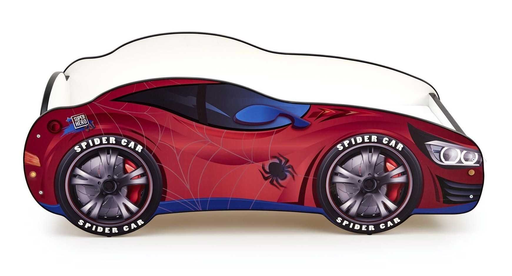 Łóżko dziecięce samochód SPIDERCAR z materacem