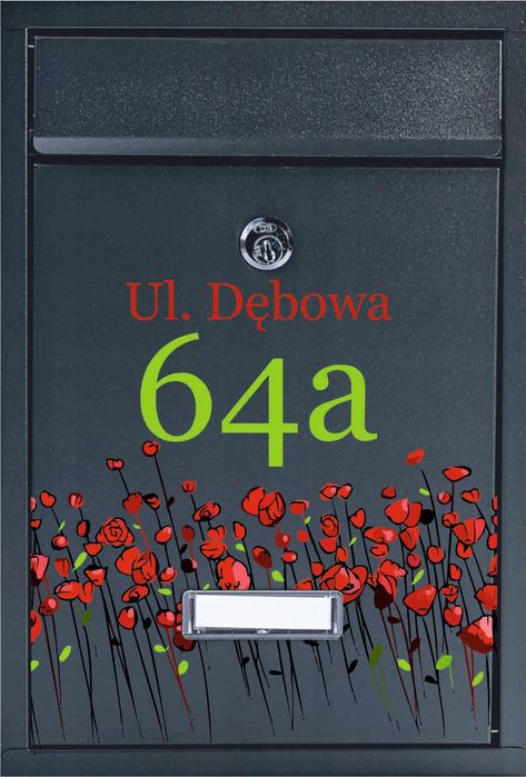 skrzynka na listy numer domu pocztowa adresowa personalizowana