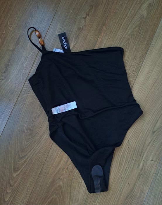 Черный женский сдельный совместный слитный купальник