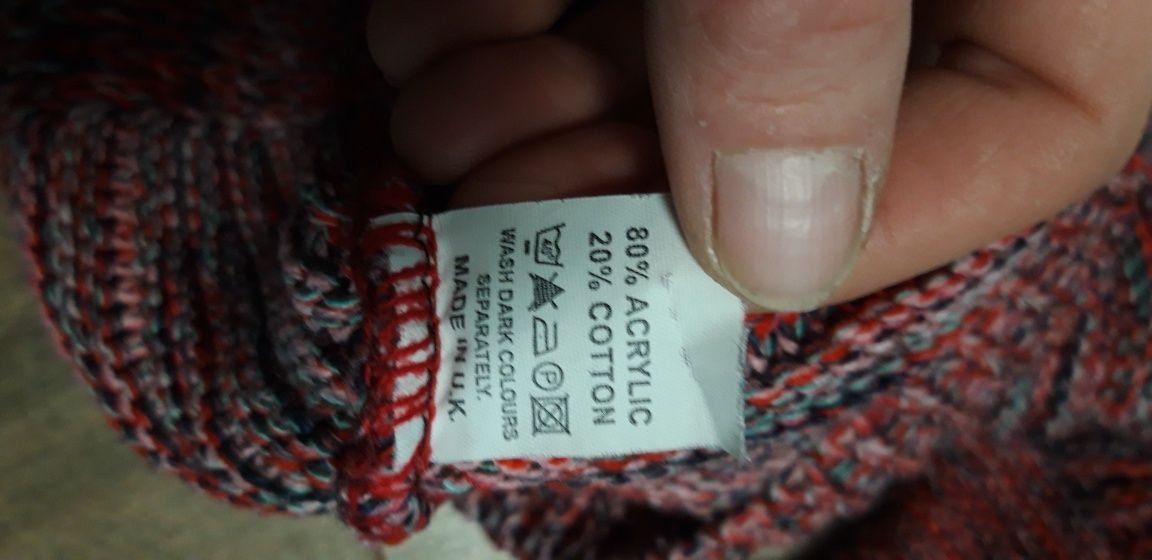 Boohoo kolorowy krótki sweter S M