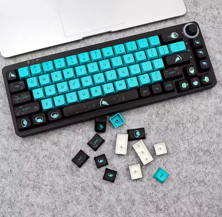 Комплект pbt keycaps jellyfish медуза кейкапи