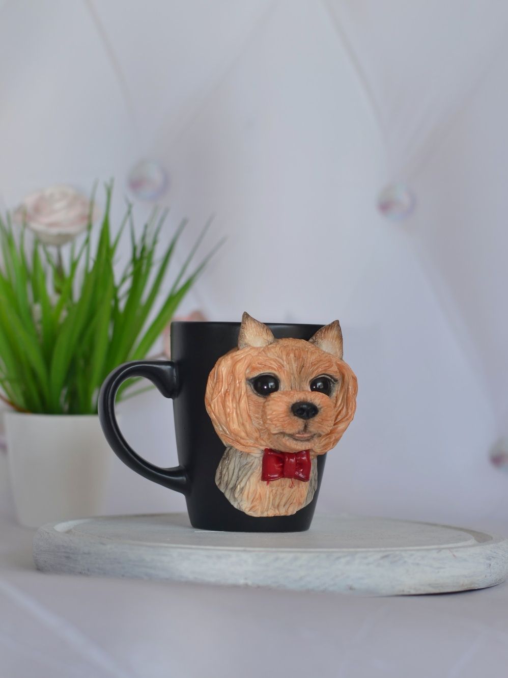 Чашка с собакой йоркширский терьер