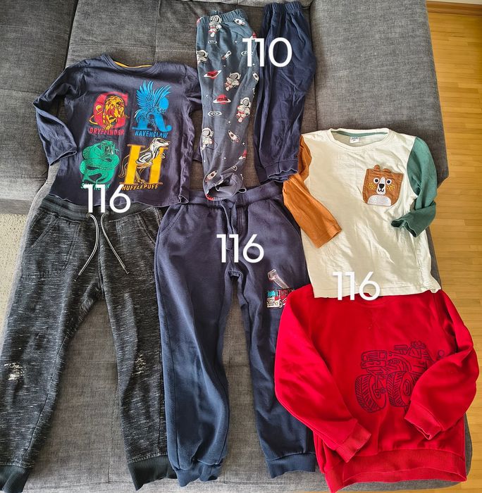 Ubranka 98,104-110 ,116+ zabawki+ autko i rower biegowy