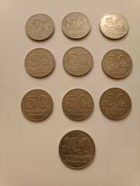 10 monet 50 i 100 zł 1990r.