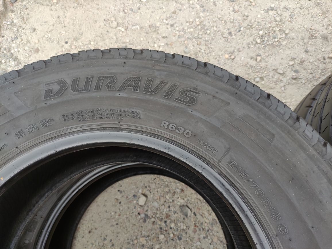 215/70R15C 6x Opony letnie lato Bridgestone Duravis R630 7-8mm 15 C