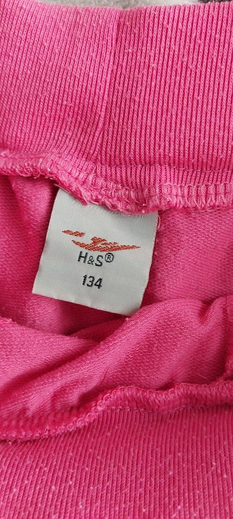 Spodenki krotkie w koty szorty różowe 134 H&S