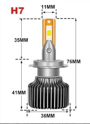 LED лампы H7 головного света - диодные лампы , K5C,  диод CSP