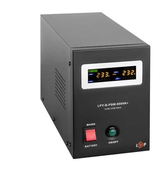 ДБЖ з правильною синусоїдою 12V LPY-B-PSW-800VA+(560Вт) 5A/15A