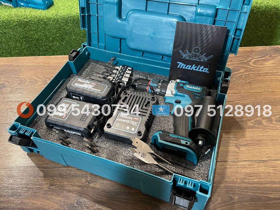 Шуруповерт Makita DHP485BL 36V 8Ah ударний з набором Шурупокрут макіта