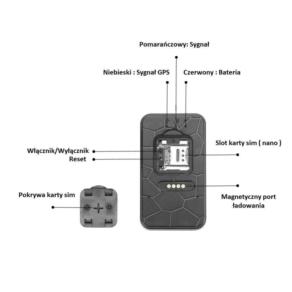 Lokalizator GPS 4G LTE 25 dni magnes podsłuch mini
