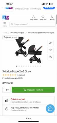 Wózek 2w1 skiddou nasjo