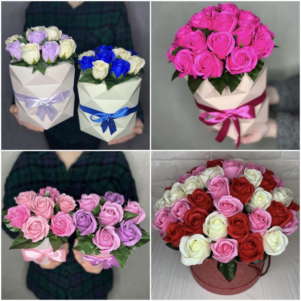 Троянди з мила,букет,мильні квіти,подарунок.Розы из мыла,мыльные цветы