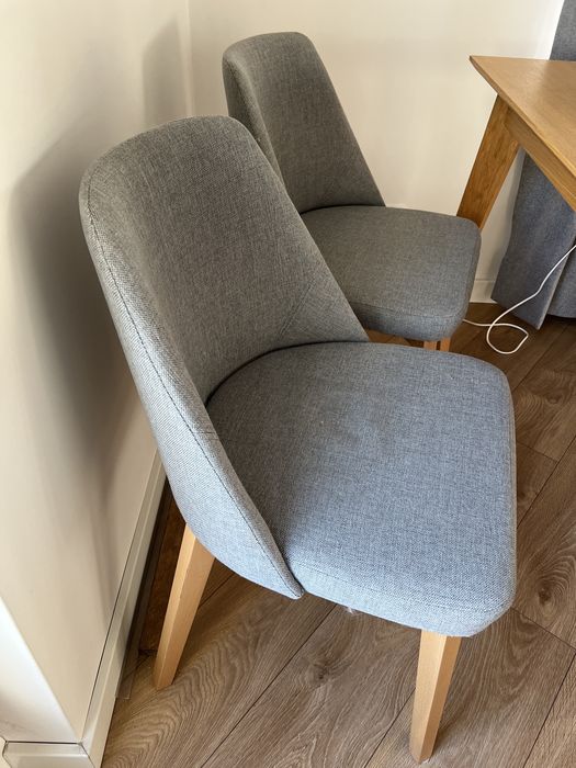 Krzesla tapicerowane szare komplet x6