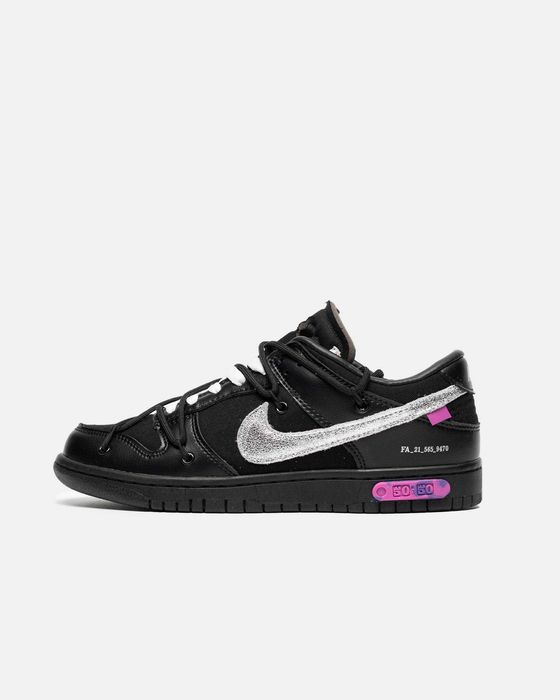 Мужские кроссовки Nike Low Dunk x Off-White 50/50 "Black Purple" 41-45