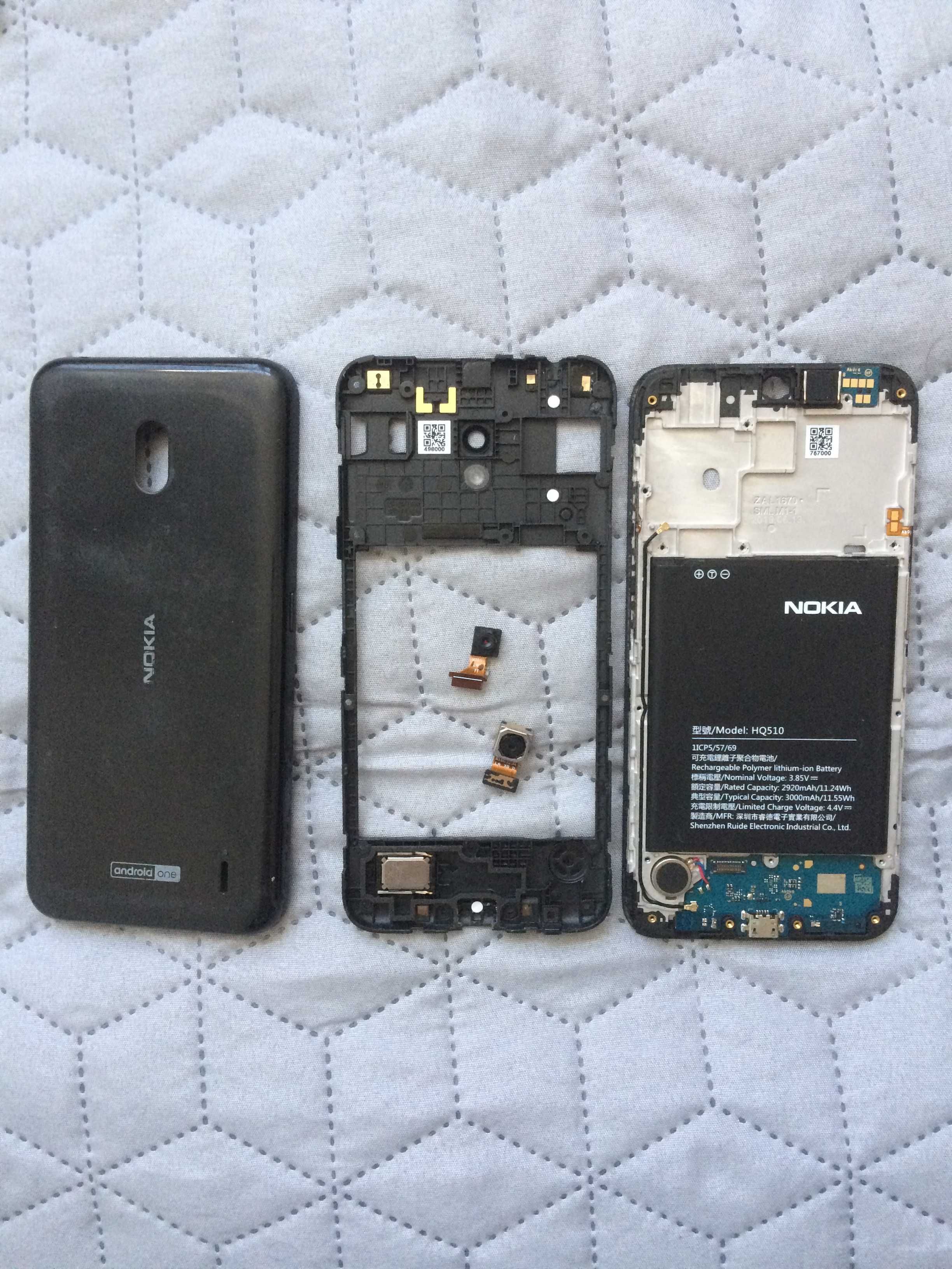 Części Nokia 2,2 TA-1188 bateria klapka złącze ładowania aparaty