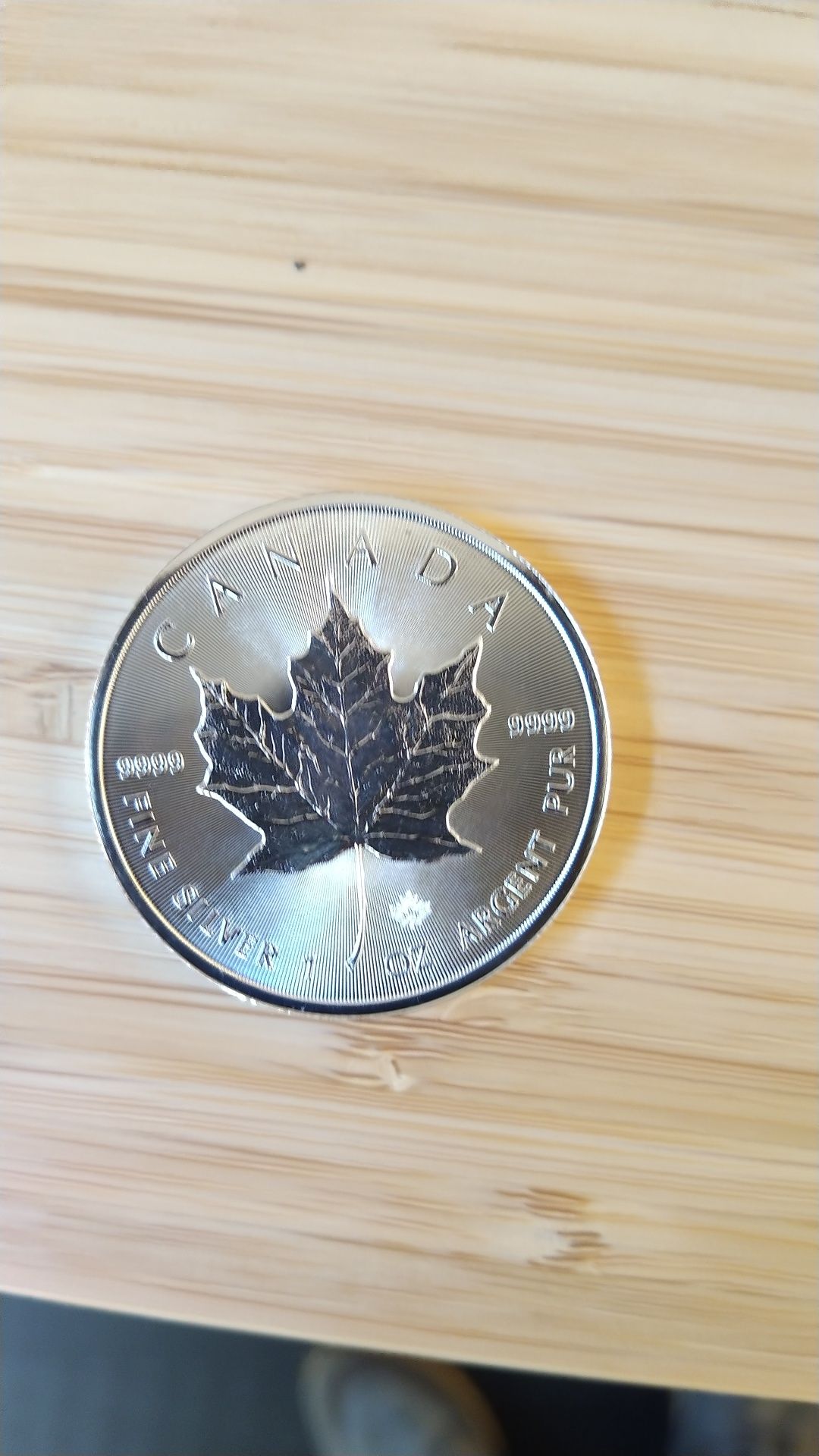 Onça de prata Canadian Silver Maple Leaf