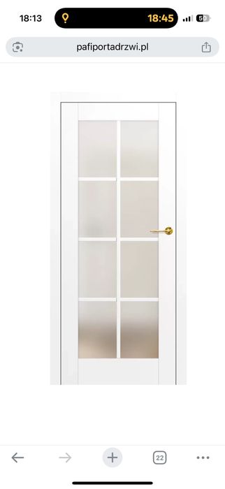 Drzwi wewnetrzne bezprzylgowe 90