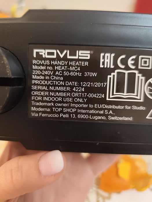 Mini grzejnik do kontaktu ROVUS
HANDY HEATER