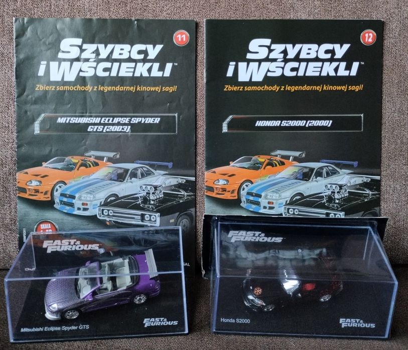 Modele z kolekcji samochodów F&F, skala 1:43, możliwa zamiana