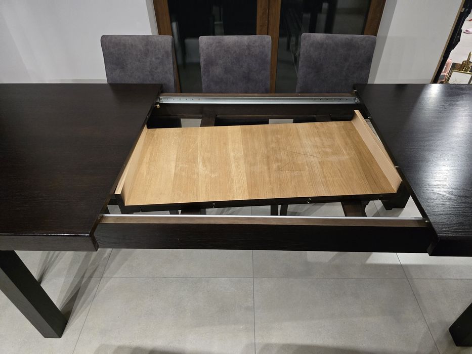 Stół do jadalni z krzesłami, 100 x 300 cm