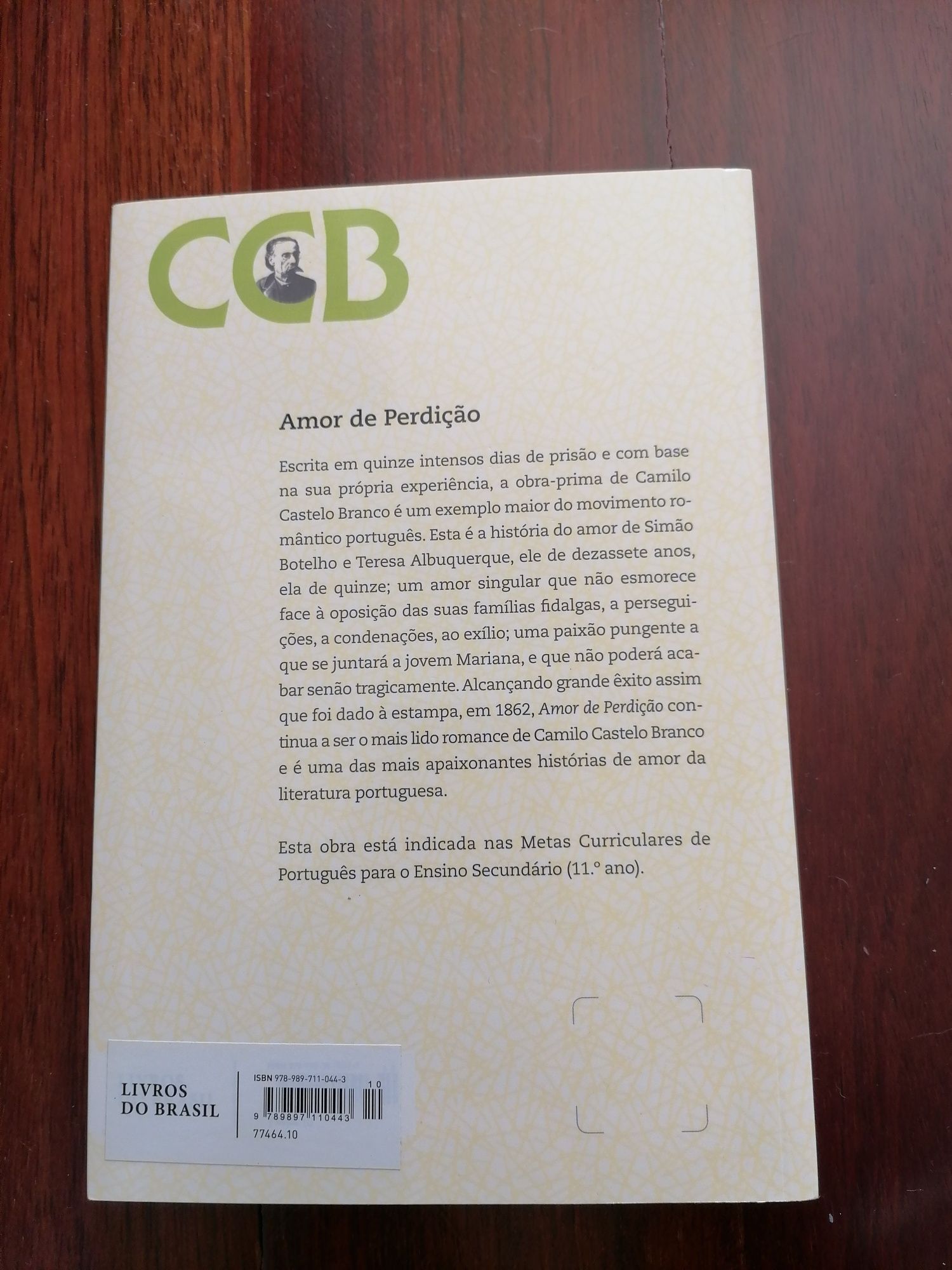 Livro "Amor de Perdição"