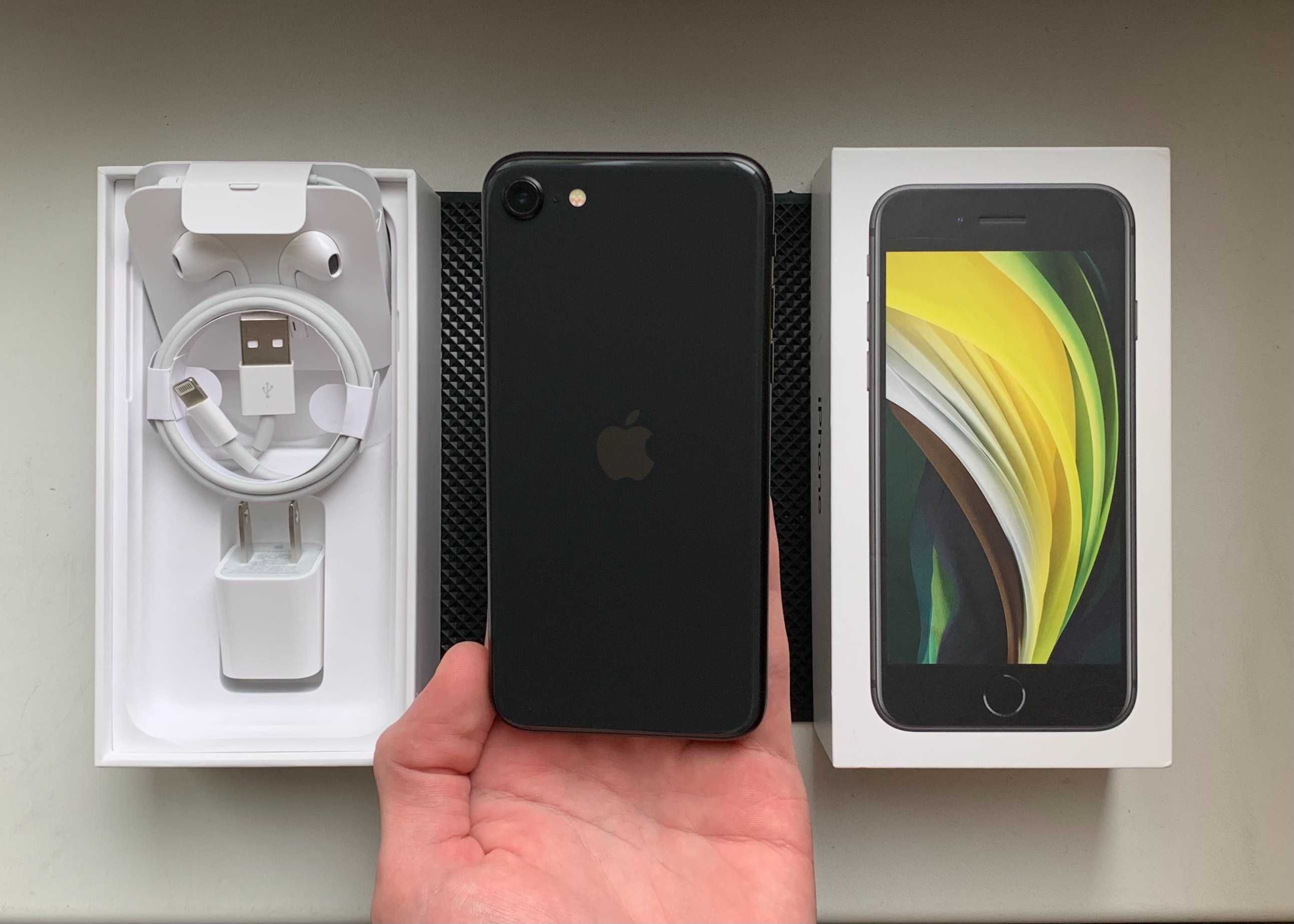 НОВЫЙ - iPhone SE 2020 - 64 гб - NEVERLOCK - 100% АКБ - BLACK