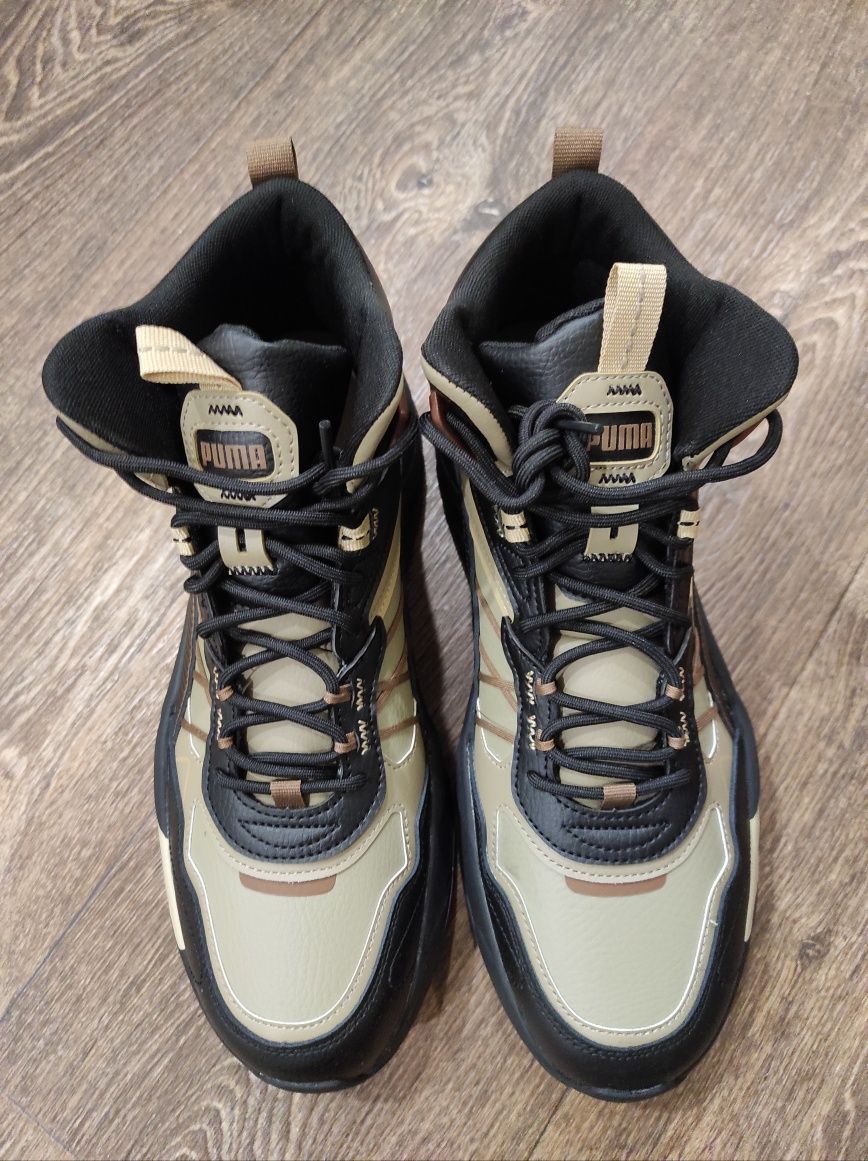 45 Puma Trinity Mid Hybrid оригінальні шкіряні чоловічі кросовки