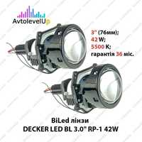 Комплект BI LED линз DECKER LED BL 3.0" RP-1 42W 5500К 36мес. пара