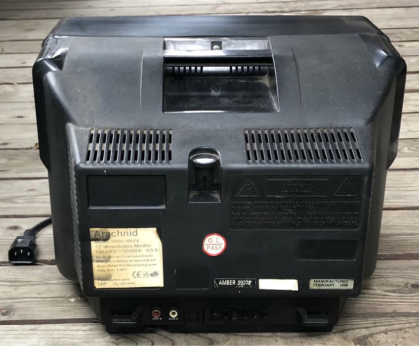 Retro monitor monochromatyczny Arachnid SB31-10 U/V Amber bursztynowy
