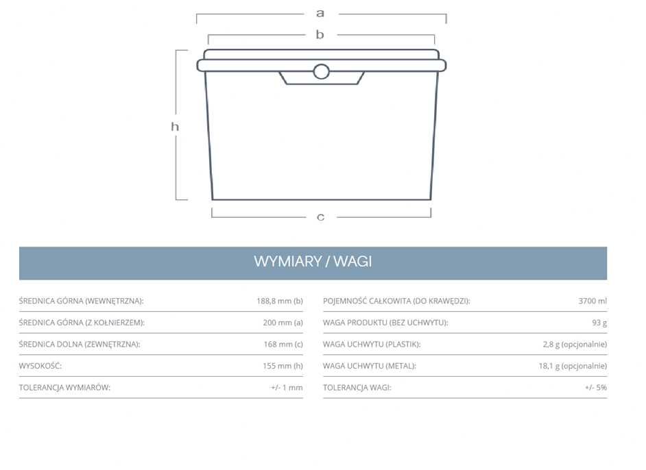 Wiadro wiaderko Plastikowe 3 L atest PZH