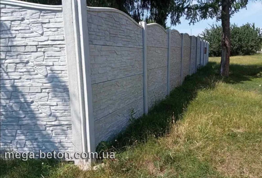 ДЕШЕВИЙ Єврозабор-Бетонний Забор, Ж/Б Паркан Секційна огорожа ПІД КЛЮЧ