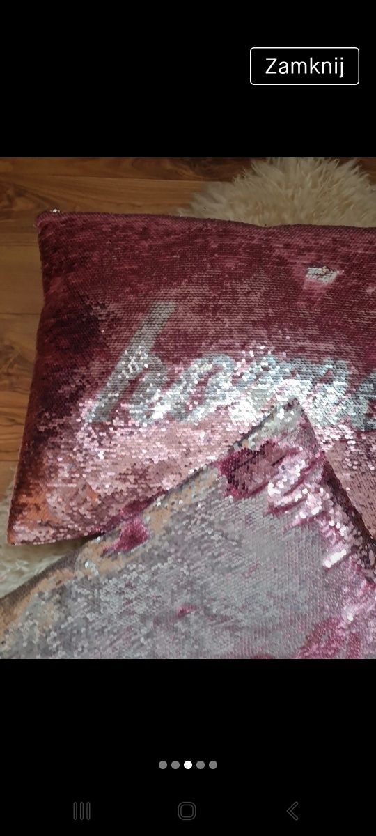 Zestaw poduszek dekoracyjnych Home różowo srebrne