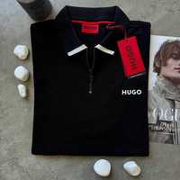 Чоловіча футболка поло Hugo Boss | Хуго Бос Чорна